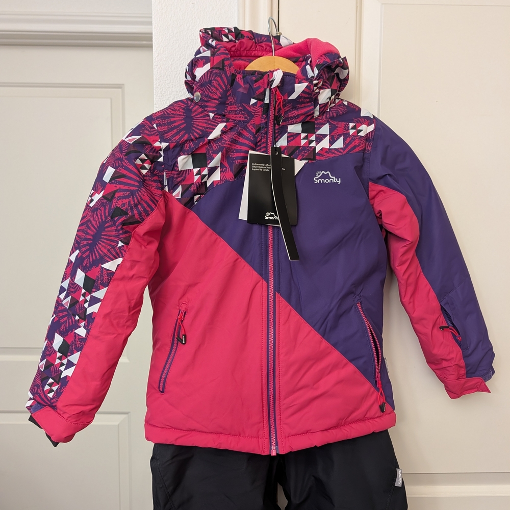 SMONTY Pink and Purple Snow/SKI Jacket 8-9yrs